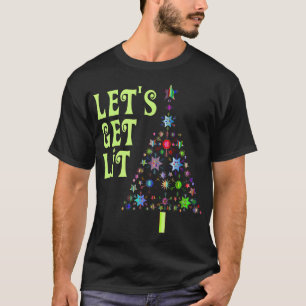 Let'S Get Lit Adult Funny Christmas T-Shirt