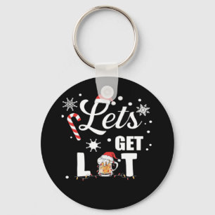 Let's Get Lit Adult Funny X-mas Christmas Essentia Key Ring