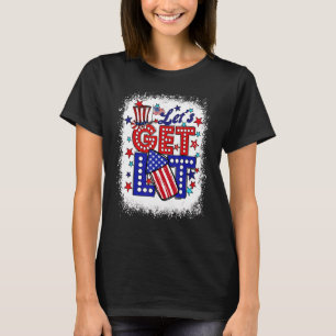 Let's Get Lit American Flag Fireworks 4th Of July T-Shirt