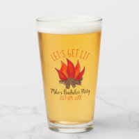 Let's Get Lit Bachelor Party Stag Do Campire Camp