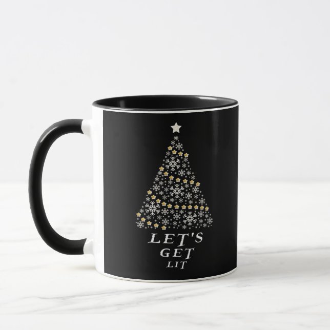 Let's Get Lit - Beautiful Christmas Gift Essential Mug (Left)