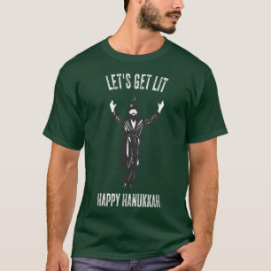 Let's Get Lit Bottle On The Head Dance Jewish Chri T-Shirt