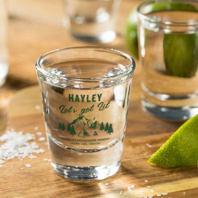 Let's Get Lit Camp Bachelorette Party Shot Glass (Creator Uploaded)