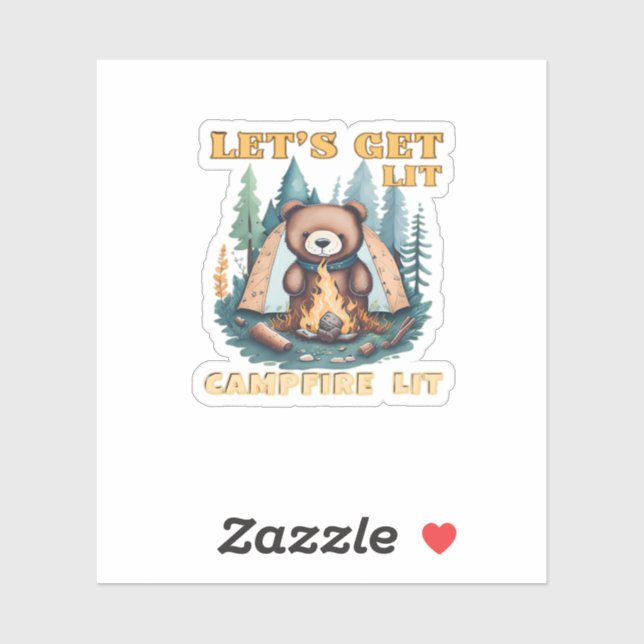 Let's Get Lit. Campfire Lit. Camping Lover Classic (Sheet)