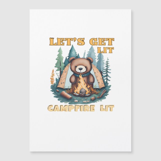 Let's Get Lit. Campfire Lit. Camping Lover Classic (Front)