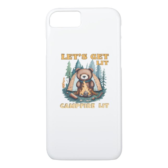 Let's Get Lit. Campfire Lit. Camping Lover Classic Case-Mate iPhone Case (Back)