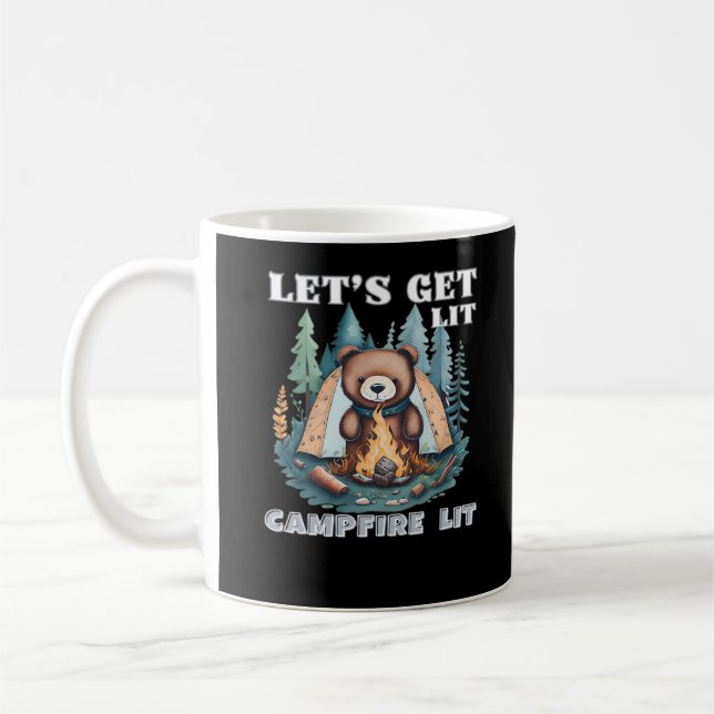 Let's Get Lit. Campfire Lit Classic Coffee Mug (Left)