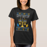 Let's Get Lit Chanukah Hanukkah Funny Christmas Ug T-Shirt<br><div class="desc">Let's Get Lit Chanukah Hanukkah Funny Christmas Ugly Sweater_3</div>