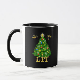 Let's Get Lit Christmas Christmas Mug