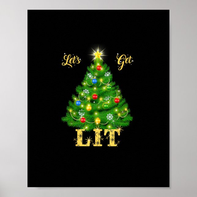 Let's Get Lit Christmas Christmas Poster (Front)