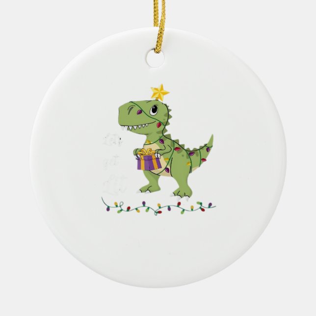 Let's Get Lit Christmas Classic Ceramic Tree Decoration (Front)