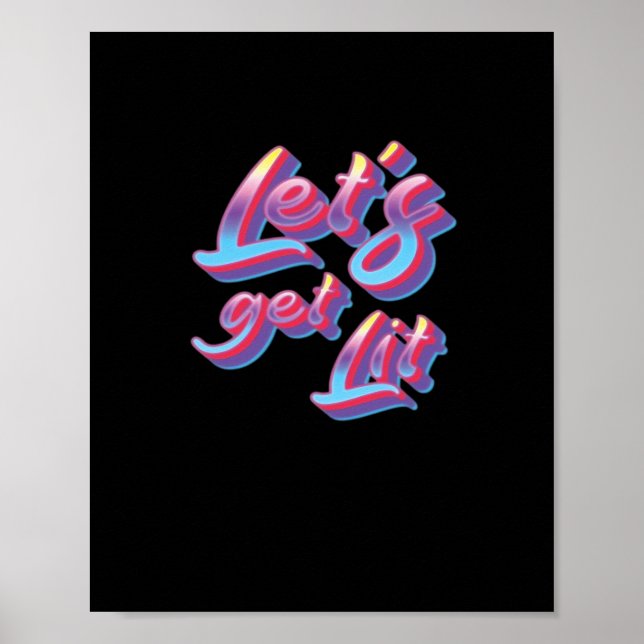 Let's Get Lit - Christmas Classic Poster (Front)