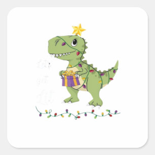 Let's Get Lit Christmas Classic Square Sticker