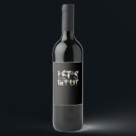 Let's Get Lit, Christmas Drinking, Christmas Light Wine Label<br><div class="desc">Let's Get Lit,  Christmas Drinking,  Christmas Lights: A festive pun design combining drinking and Christmas lights. Perfect for family or office parties. Fun,  witty,  and seasonal.</div>