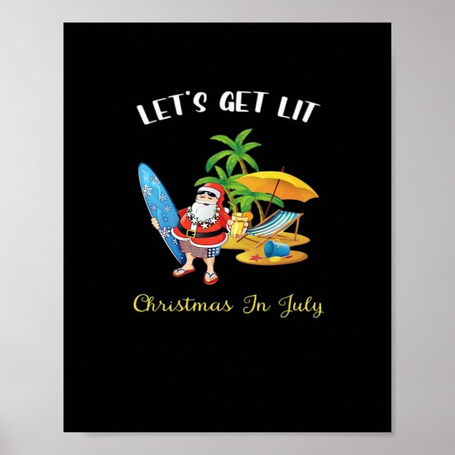 Let's Get Lit Christmas Essential Poster (Front)