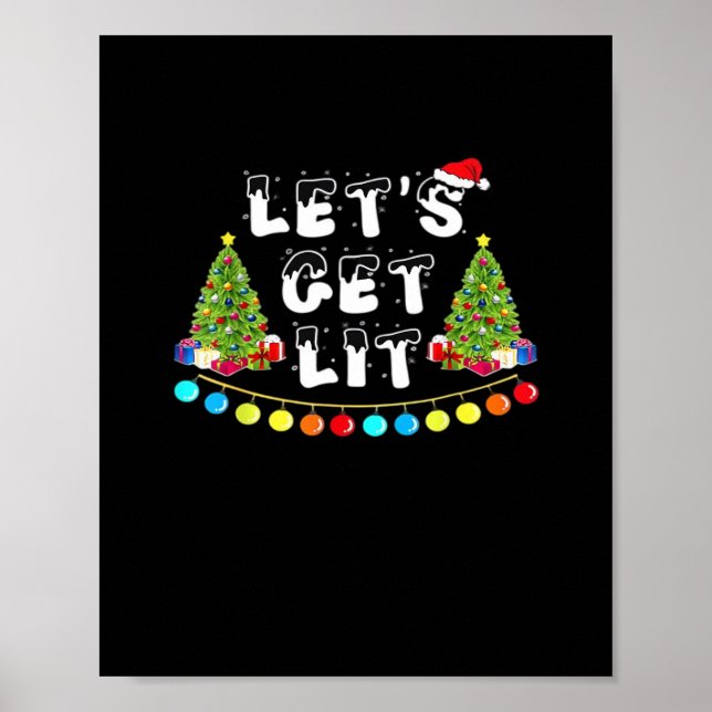 Let's Get Lit Christmas Essential Poster (Front)