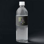 Let's Get Lit Christmas Funny Design Water Bottle Label<br><div class="desc">Let's Get Lit Christmas Funny Design: A festive humour design celebrating Christmas lights. Perfect for holiday parties. Bold,  witty,  and playful.</div>