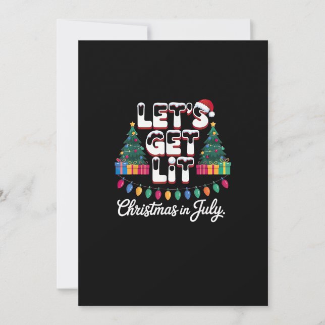 Let's Get Lit Christmas Holiday Card (Front)