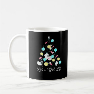 Let's Get Lit Christmas Holiday Lights Funny Pun S Coffee Mug
