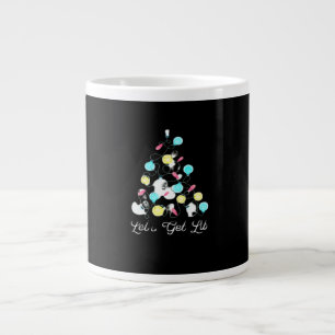 Let's Get Lit Christmas Holiday Lights Funny Pun S Large Coffee Mug