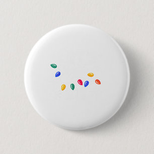 Let's Get Lit Christmas Lights  6 Cm Round Badge