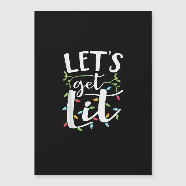 Let's Get Lit Christmas Lights Creative Classic (Front)
