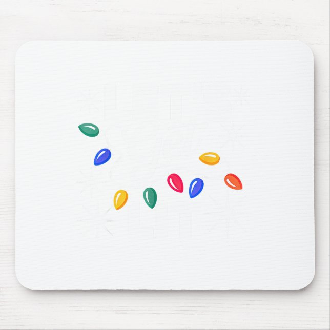 Let's Get Lit Christmas Lights  Mouse Mat (Front)