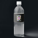 Let's Get Lit Christmas Outfit Classic Water Bottle Label<br><div class="desc">Let's Get Lit Christmas Outfit Classic: A party-ready Christmas pun design perfect for holiday outfits. Fun,  stylish,  and festive.</div>
