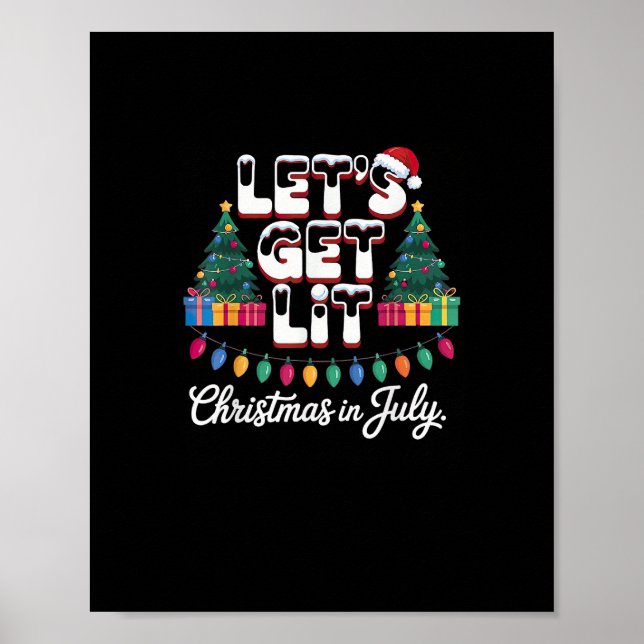 Let's Get Lit Christmas Poster (Front)