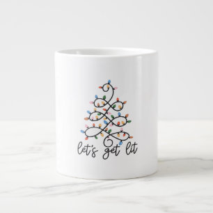 Let's Get Lit Christmas Tree Lights Classic Large Coffee Mug