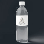 Let's Get Lit Christmas Tree Lights Classic Water Bottle Label<br><div class="desc">Let's Get Lit Christmas Tree Lights Classic: A classic Christmas pun featuring tree lights. Perfect for festive gatherings. Simple,  bold,  and timeless.</div>