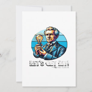 Let's Get Lit! Classic Cool Minimal Holiday Card
