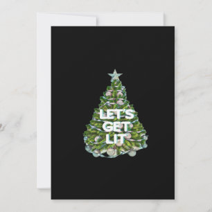 Let's Get Lit Classic Design Holiday Card
