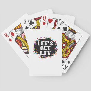Let's Get Lit Classic Vintage Style Playing Cards