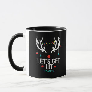 Let's Get Lit Cool Christmas Mug