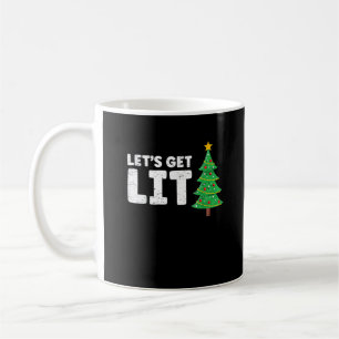 Let's Get Lit Drinking Christmas Coffee Mug