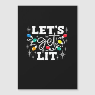 Let's Get Lit Drinking Santa Hat Christmas Lights