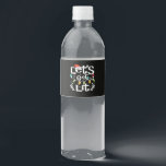 Let's Get Lit Drinking Santa Hat Christmas Lights  Water Bottle Label<br><div class="desc">Let's Get Lit Drinking Santa Hat Christmas Lights Essential: A festive pun design featuring Santa hats,  drinks,  and lights. Perfect for parties. Fun,  witty,  and seasonal.</div>