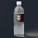 Let's Get Lit Drinking Santa Hat Christmas Lights  Water Bottle Label<br><div class="desc">Let's Get Lit Drinking Santa Hat Christmas Lights Funny: A funny Santa hat and lights design for holiday drinkers. Perfect for festive parties. Fun,  bold,  and seasonal.</div>