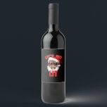 Let's Get Lit Drinking Santa Hat Christmas Lights  Wine Label<br><div class="desc">Let's Get Lit Drinking Santa Hat Christmas Lights Funny: A funny Santa hat and lights design for holiday drinkers. Perfect for festive parties. Fun,  bold,  and seasonal.</div>
