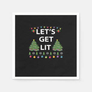 Let's Get Lit Essential Funny Quote Napkin