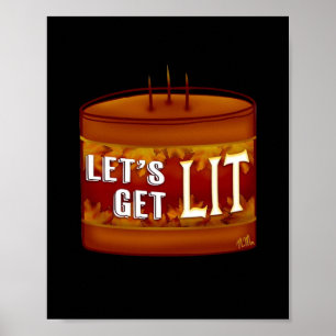 Let's Get Lit Fall Candle Classic Poster