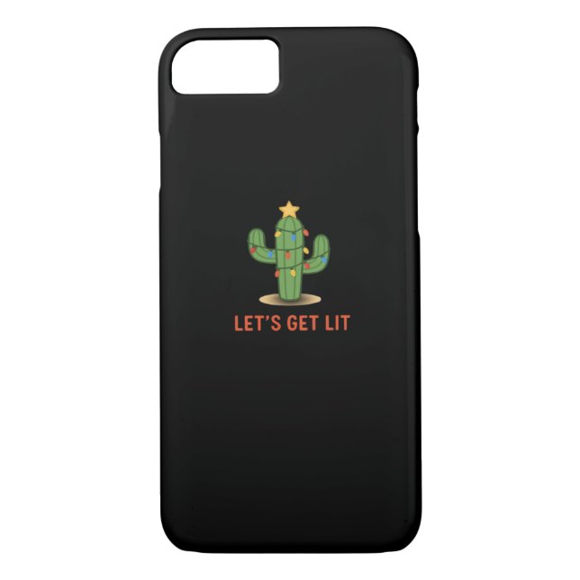 Let's Get Lit Funny Christmas Classic Case-Mate iPhone Case (Back)