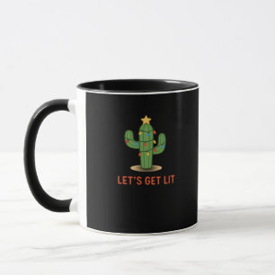Let's Get Lit Funny Christmas Classic Mug