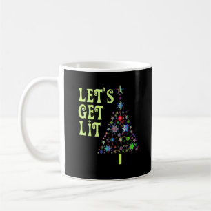 Let's Get Lit Funny Christmas Coffee Mug