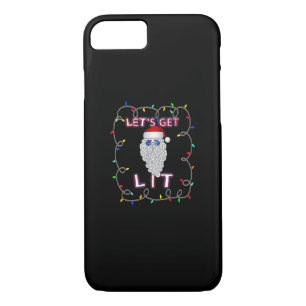 Let's Get Lit Funny Christmas Drinking iPhone 8/7 Case