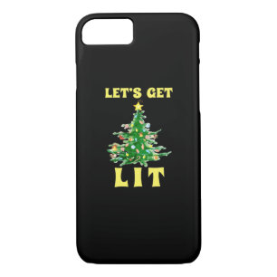 Let's Get Lit Funny Christmas Drinking Classic iPhone 8/7 Case