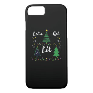 Let's Get Lit Funny Christmas Drinking Essential iPhone 8/7 Case