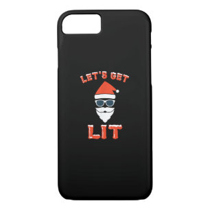 Let's Get Lit Funny Christmas Drinking Funny iPhone 8/7 Case