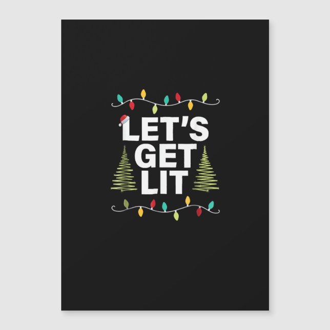 Let's Get Lit Funny Christmas Drinking Lights (Front)